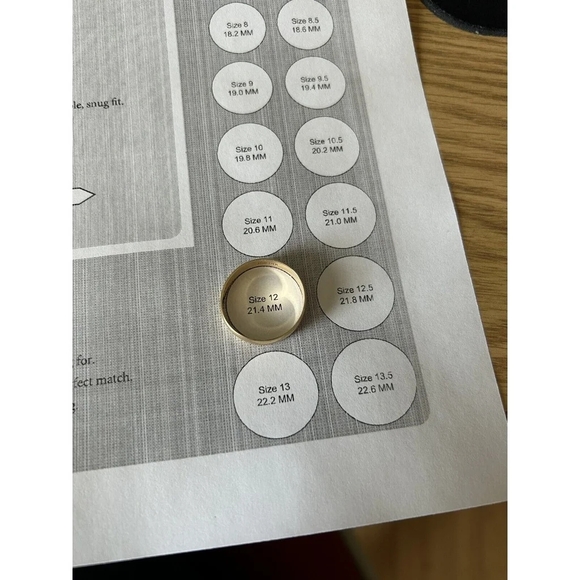 Tessler & Weiss 14K Gold Beveled Edge Wedding Band Ring Sz 12 Men 3/16” W 2.5g - Picture 4 of 4